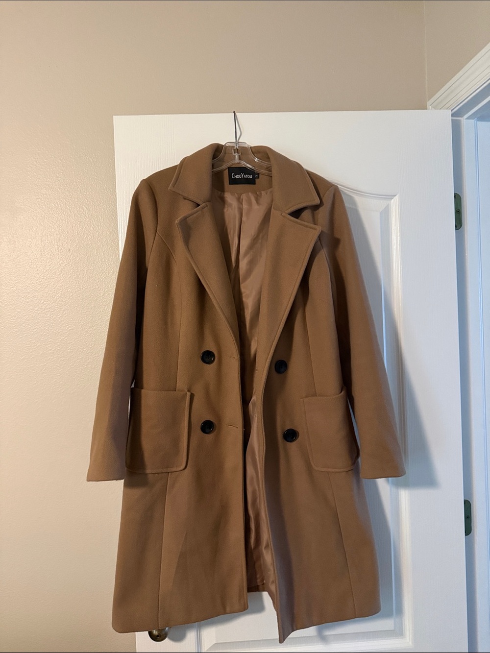 Brown peacoat